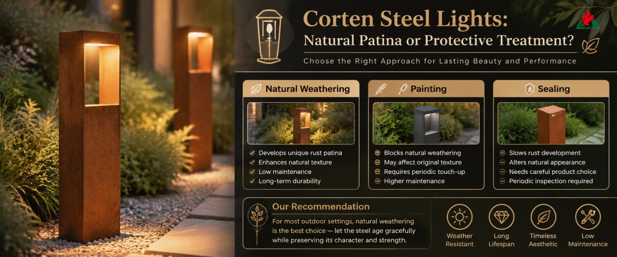 Corten steel lights wholesale